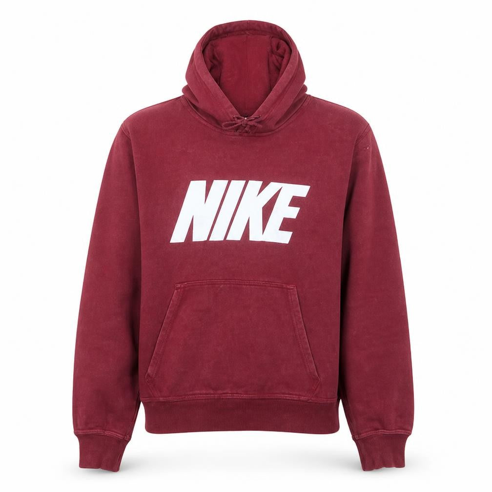 Nike Men's Red Pullover Hoodie M Fleece Graphic Logo Sportswear