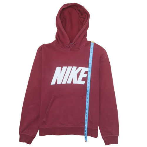 Nike Men's Red Pullover Hoodie M Fleece Graphic Logo Sportswear