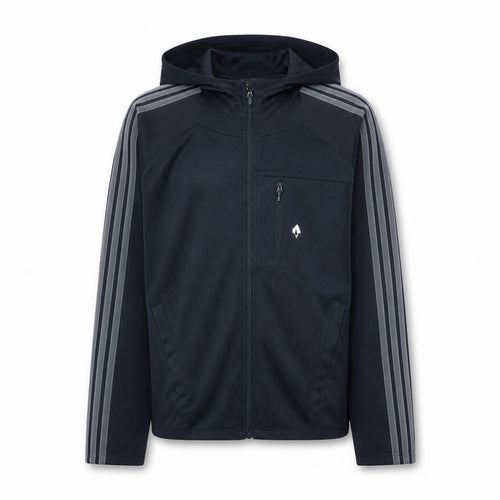 Adidas Boys Black Full Zip Hoodie M Medium Fleece Activewear Jacket
