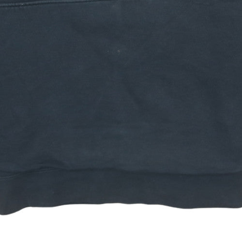 Nike Women’s Black 1/2 Zip Sweatshirt M Cotton Blend Sportswear
