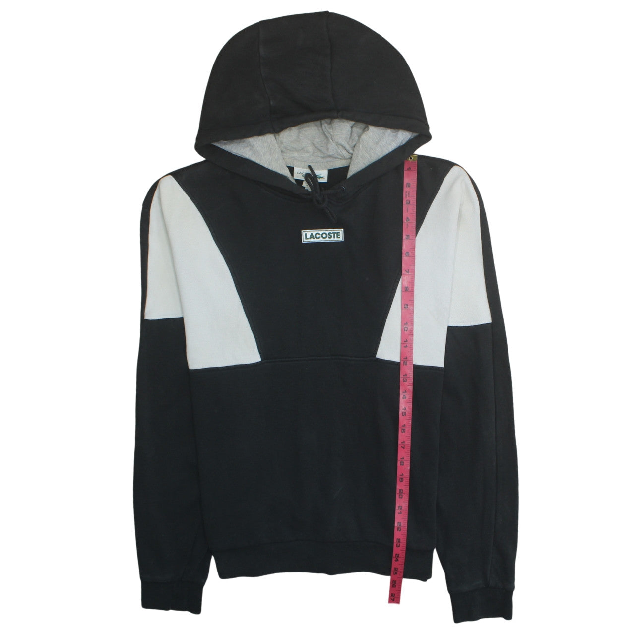 Lacoste Sport Men's Black Pullover Hoodie L Logo Regular Fit Sweatshirt