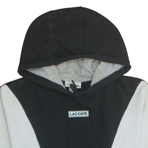 Lacoste Sport Men's Black Pullover Hoodie L Logo Regular Fit Sweatshirt