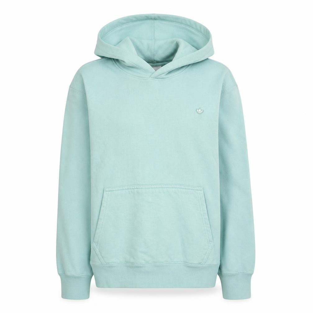 Front view of Adidas Women’s Mint Green Pullover Hoodie, size S, Cotton Blend