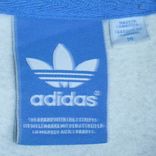 Adidas Men’s Grey Pullover Hoodie Size M Regular Fit Sportswear