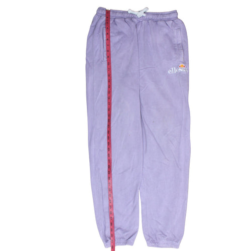 Ellesse Womens Lilac Joggers UK 12 Cotton Blend Elastic Waist Sweatpants