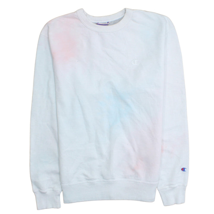 Champion Women White Crew Neck Pullover Sweatshirt Size M Classic Fit