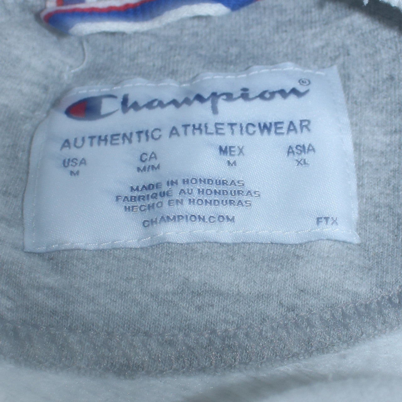 Champion Women White Crew Neck Pullover Sweatshirt Size M Classic Fit