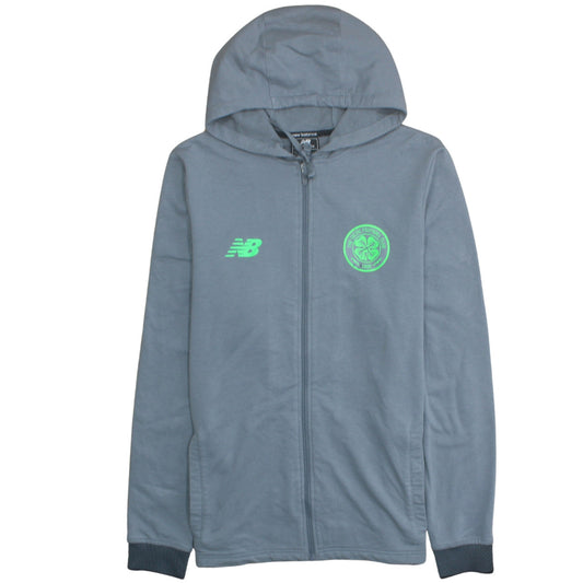 New Balance Men's Grey Full Zip Hoodie L Celtic FC Logo