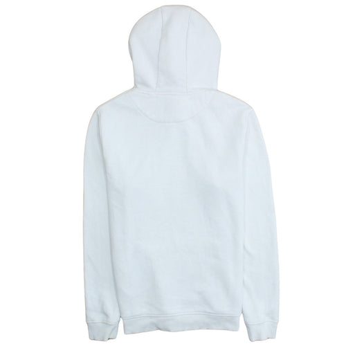 Lyle & Scott Men's White Pullover Hoodie Size M Logo Fleece Sweatshirt