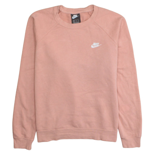 Nike Womens Pink Crew Neck Pullover Sweatshirt XL Cotton Blend