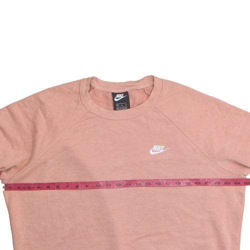 Nike Womens Pink Crew Neck Pullover Sweatshirt XL Cotton Blend