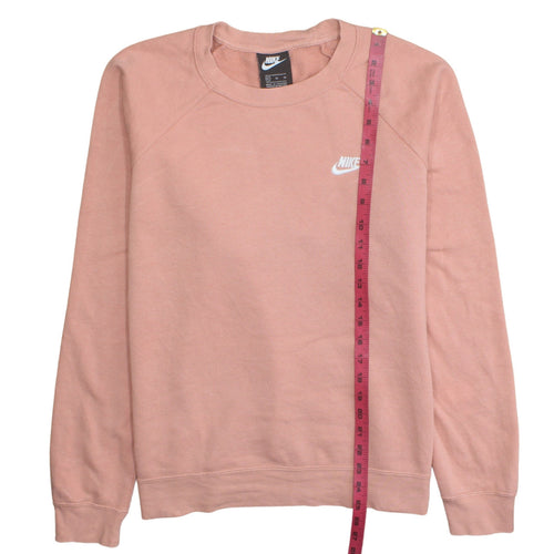Nike Womens Pink Crew Neck Pullover Sweatshirt XL Cotton Blend