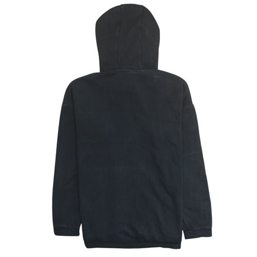 Adidas Womens Black Pullover Hoodie Size M 12-14 Cotton Logo Sweatshirt