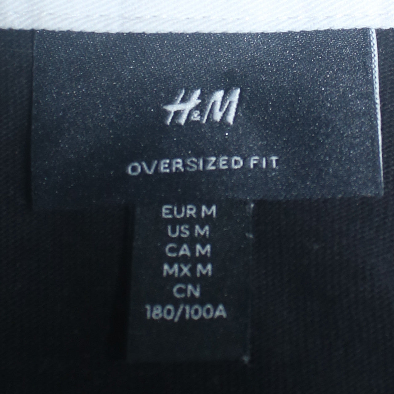 H&M Men’s Black Long Sleeve Collared Rugby Polo Shirt Size M