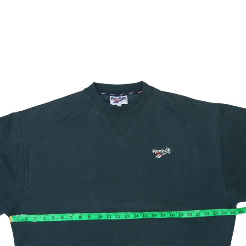 Reebok Men’s Green Crew Neck Sweatshirt L Classic Logo Pullover