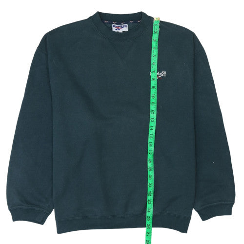 Reebok Men’s Green Crew Neck Sweatshirt L Classic Logo Pullover