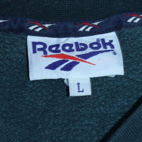 Reebok Men’s Green Crew Neck Sweatshirt L Classic Logo Pullover