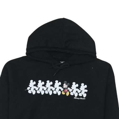 Primark Disney Women Black Graphic Mickey Mouse Pullover Hoodie Size 10/12