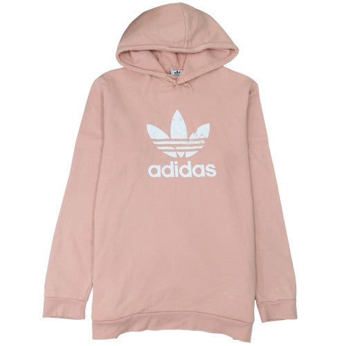 Adidas Womens Pink Hooded Pullover Sweatshirt XL Hooded Logo Casual