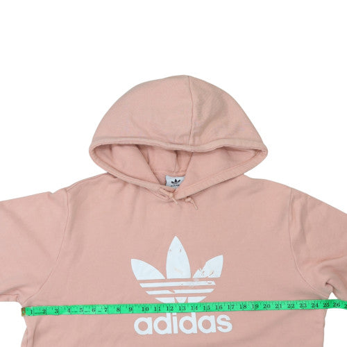 Adidas Womens Pink Hooded Pullover Sweatshirt XL Hooded Logo Casual