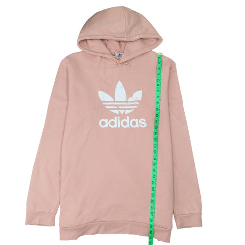 Adidas Womens Pink Hooded Pullover Sweatshirt XL Hooded Logo Casual
