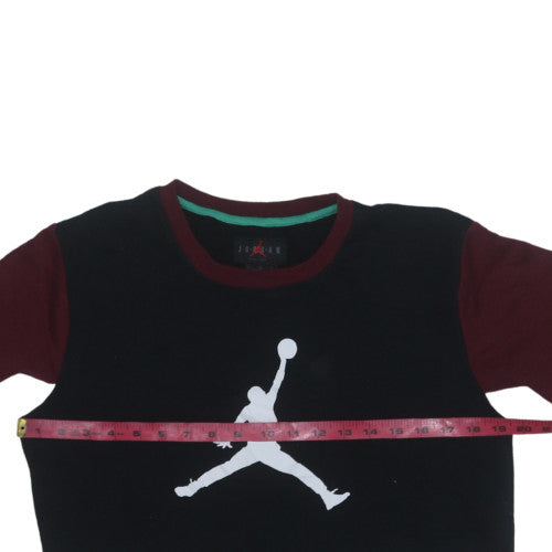 Jordan Boys Black & Burgundy Crew Neck Sweatshirt XL 13-15 Years Graphic Print