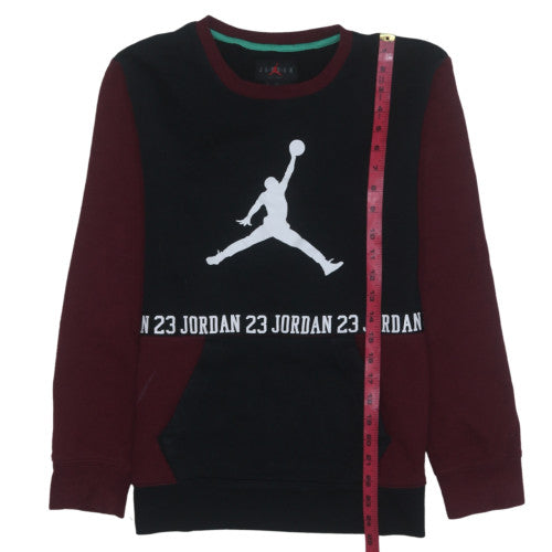 Jordan Boys Black & Burgundy Crew Neck Sweatshirt XL 13-15 Years Graphic Print