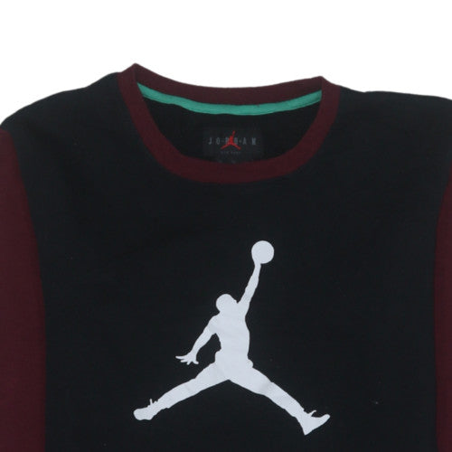 Jordan Boys Black & Burgundy Crew Neck Sweatshirt XL 13-15 Years Graphic Print