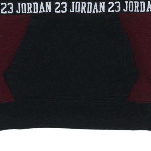 Jordan Boys Black & Burgundy Crew Neck Sweatshirt XL 13-15 Years Graphic Print