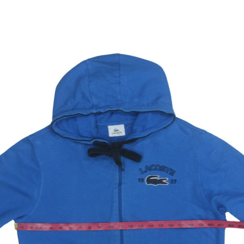 Lacoste Men's Blue Full Zip Hoodie Size M Cotton Sportswear