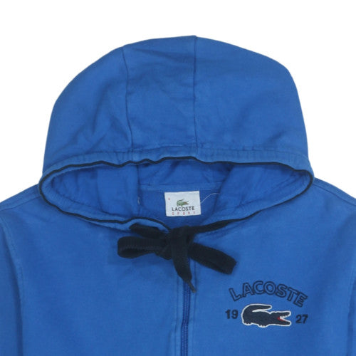 Lacoste Men's Blue Full Zip Hoodie Size M Cotton Sportswear