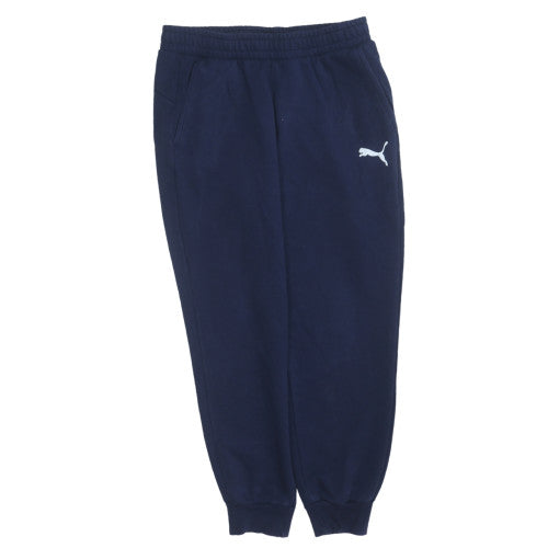 Puma Men's Blue Jogger Sweatpants L Regular Fit Cotton Fleece