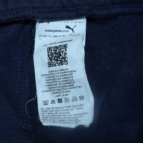 Puma Men's Blue Jogger Sweatpants L Regular Fit Cotton Fleece