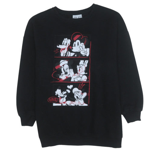 Disney Primark Women Black L Sweatshirt Mickey Mouse Print