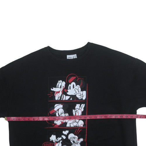 Disney Primark Women Black L Sweatshirt Mickey Mouse Print