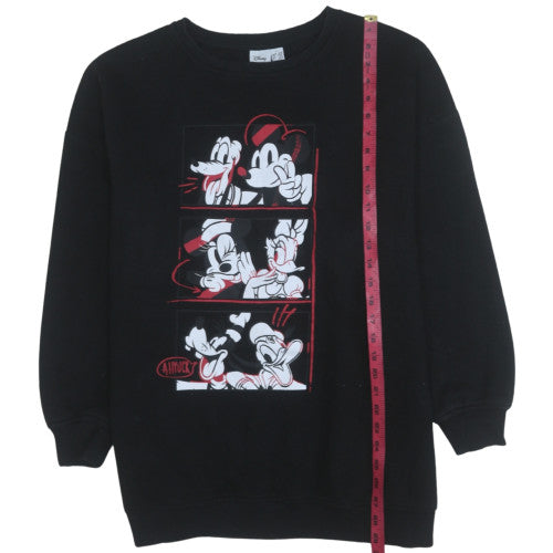 Disney Primark Women Black L Sweatshirt Mickey Mouse Print