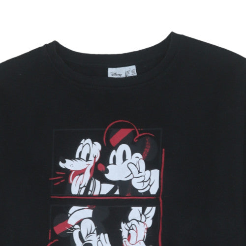 Disney Primark Women Black L Sweatshirt Mickey Mouse Print