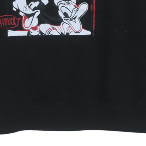 Disney Primark Women Black L Sweatshirt Mickey Mouse Print
