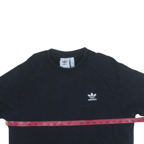 Adidas Men's Black Crew Neck Pullover Sweatshirt Size M