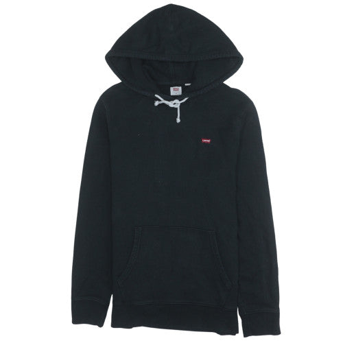 Levi’s Men’s Black Pullover Hoodie Medium Fleece Logo Sweatshirt