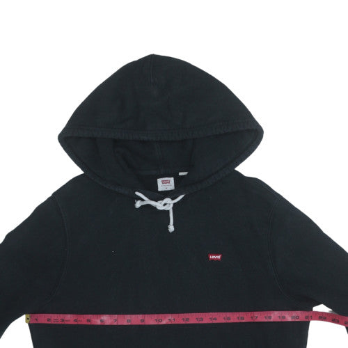 Levi’s Men’s Black Pullover Hoodie Medium Fleece Logo Sweatshirt