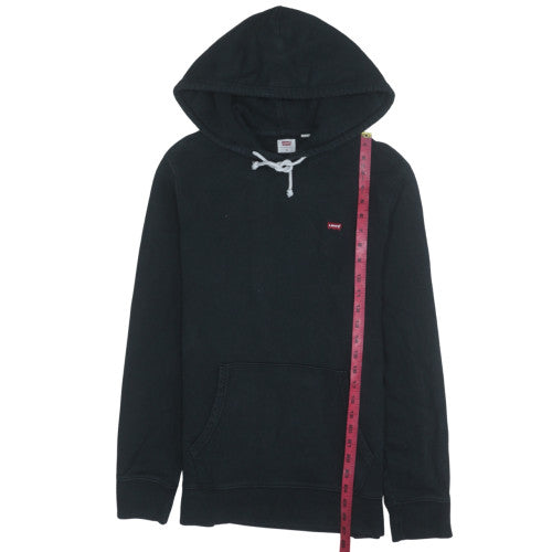 Levi’s Men’s Black Pullover Hoodie Medium Fleece Logo Sweatshirt