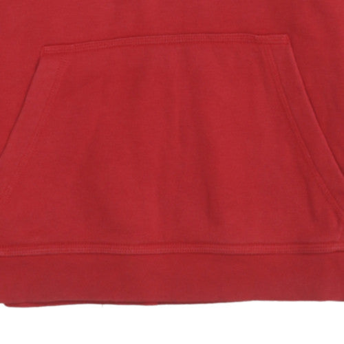 Nike Boys Red Pullover Hoodie L 147-158cm Cotton Blend Fleece Sweatshirt
