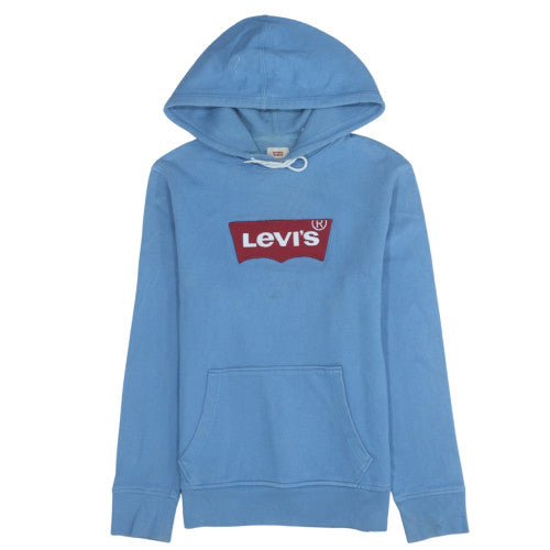 Levi's Men's Blue Pullover Hoodie M Logo Fleece Sweatshirt