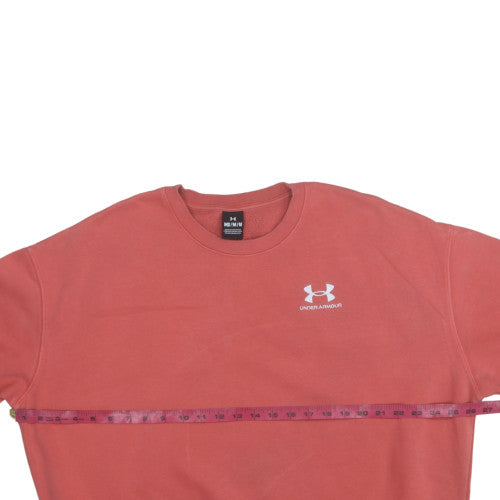 Under Armour Womens Coral Crew Neck Pullover Sweatshirt Medium