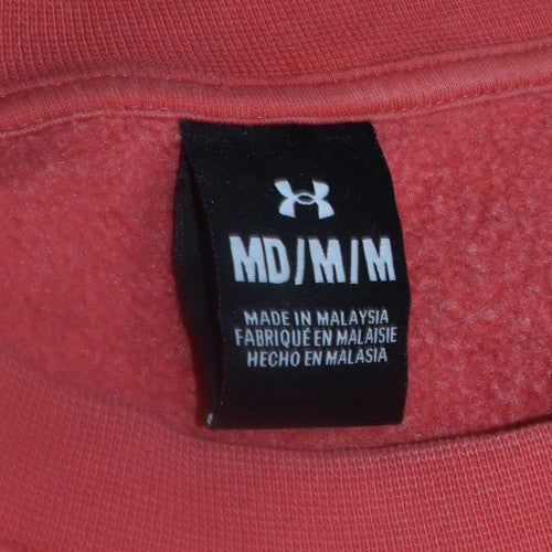 Under Armour Womens Coral Crew Neck Pullover Sweatshirt Medium