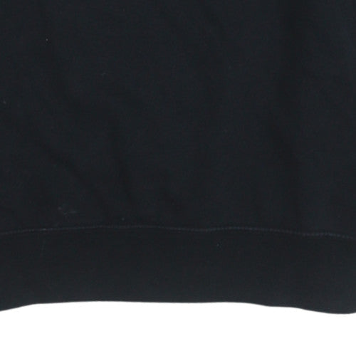 Champion Mens Black Medium Pullover Sweatshirt Crew Neck Logo