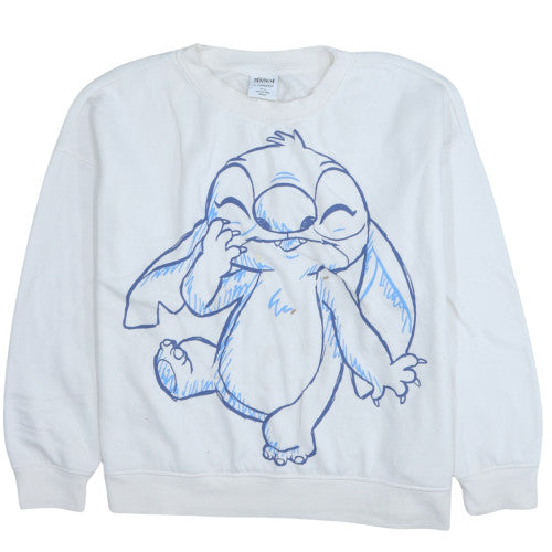Primark Women White Stitch Disney Pullover Sweatshirt XL