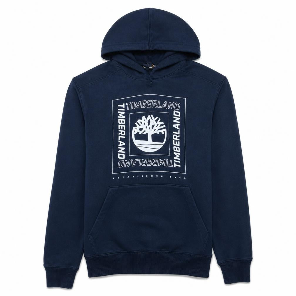 Timberland Men's Blue Pullover Hoodie S Regular Fit Long Sleeve Outdoor