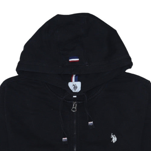 U.S. Polo Assn. Men's Black XL Full Zip Hoodie Sweatshirt